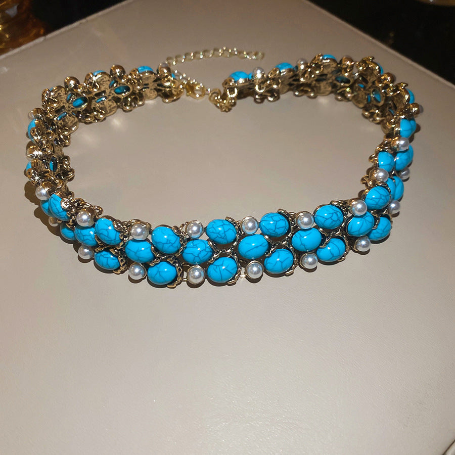 Women's Round Pearl Niche Temperament Light Luxury High Necklaces