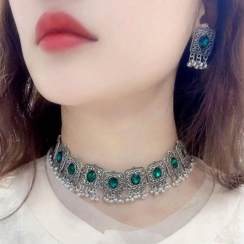 Indian Ethnic Style Vintage Gemstone Beads 2 Necklaces