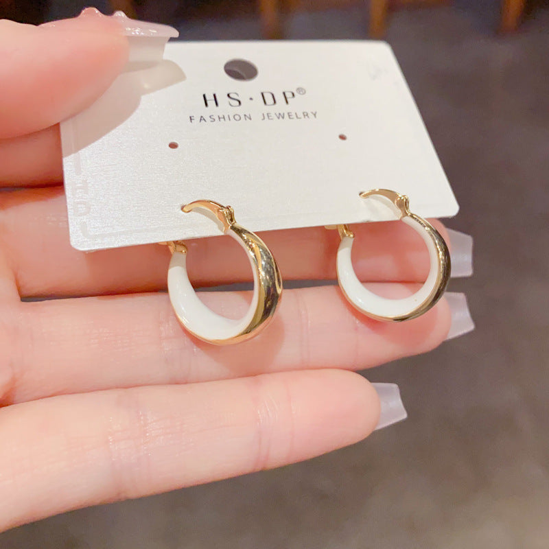 Fashion Simple Retro Round Drip Clip Temperament Entry Lux Ear Buckle