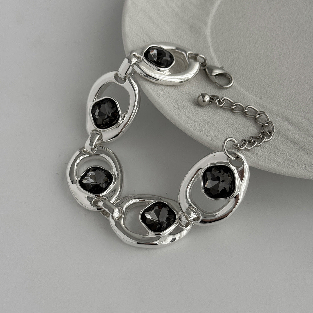 Cold Style Hollow Square Diamond Stitching Fashion Geometry Bracelet