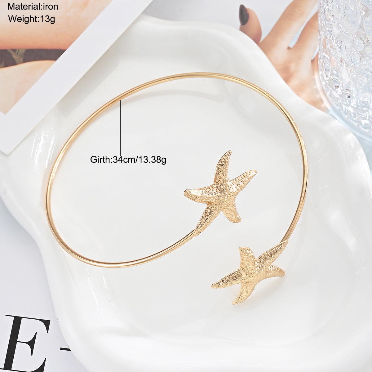 Fashionable Exaggerated Mirror Wide Edge Open-ended Light Luxury Simplicity Personalized Bracelet