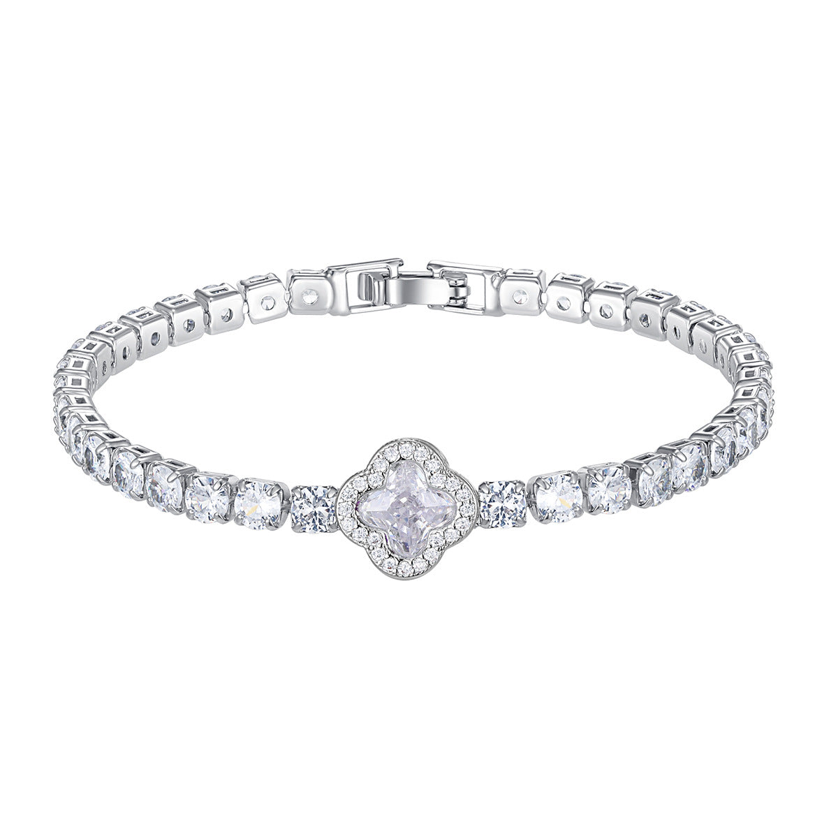 Flower Buckle Zircon Light Luxury High Bracelet
