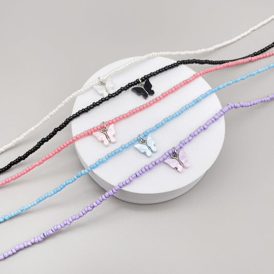 Female Versatile Style Handmade Color Beads Necklace