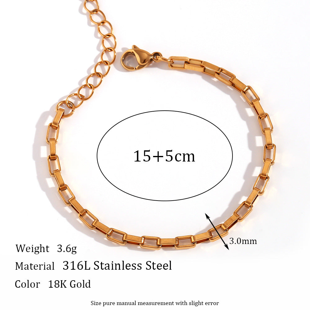 Women's Simple Fashion Personality Titanium Steel Choker Bracelets