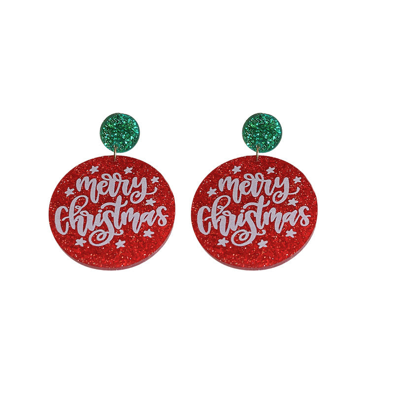 Christmas Star Sequins Niche Creative Design Earrings