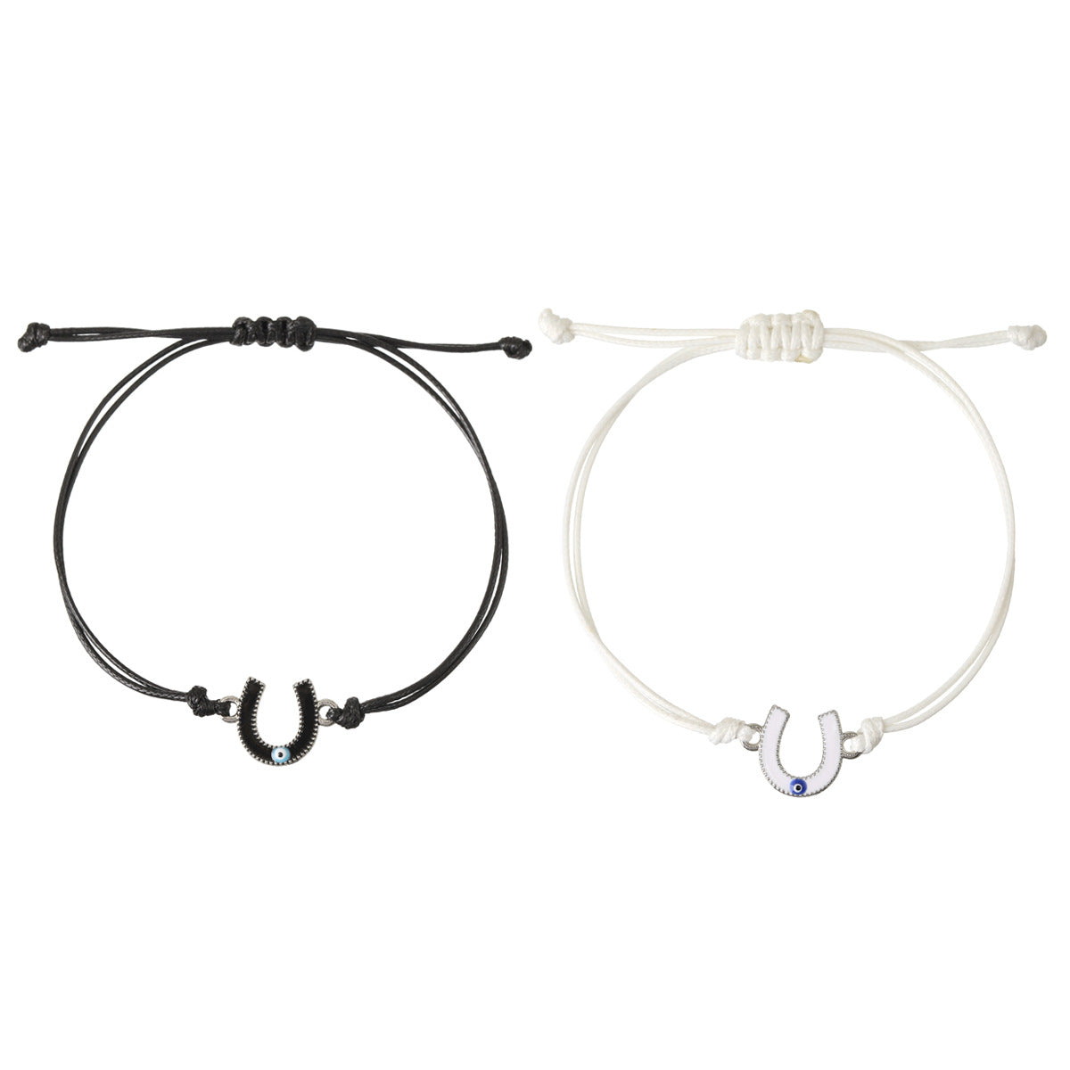 Women's & Men's & Rope Devil's Eye Horseshoe Couple Bracelets