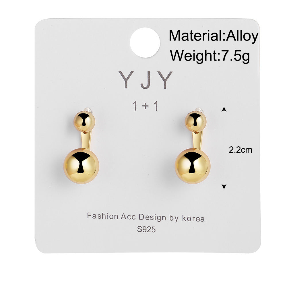Style Cold Metal Ball Personality Elegant Earrings