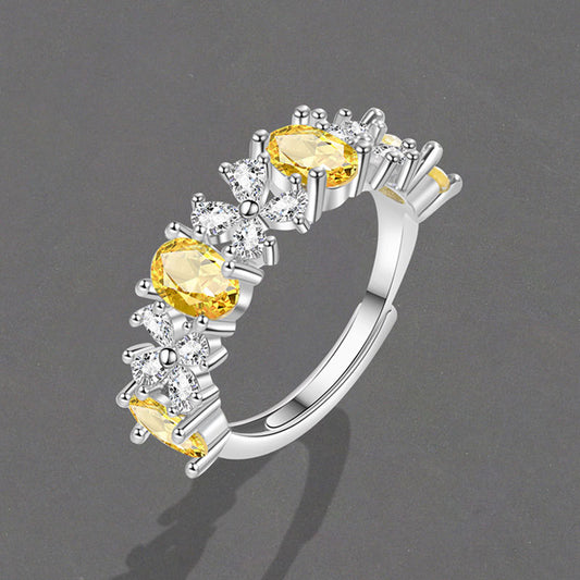 Zircon Female Style Light Luxury Elegant High Sense Hand Rings