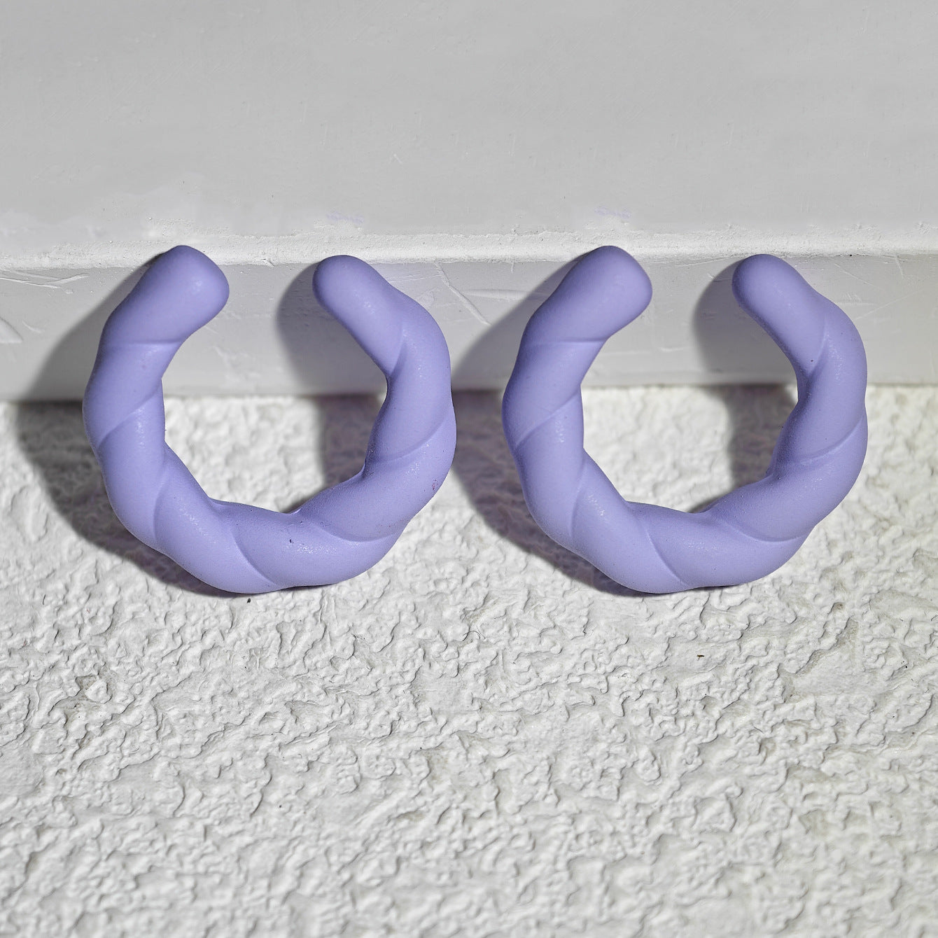 Acrylic Candy Color Matte Simple Design Ear Clip