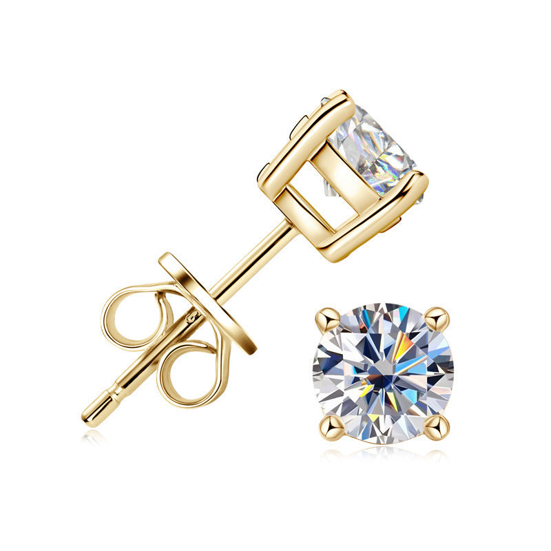 Men's Sier Ear Light Luxury High-grade Niche Female Stud Earrings