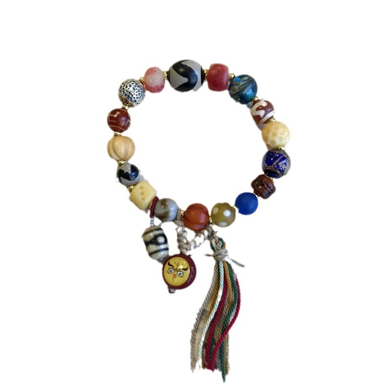 Women's Tooth Tibet Beads Yak Bone Hand-knitted Ornament Bracelets