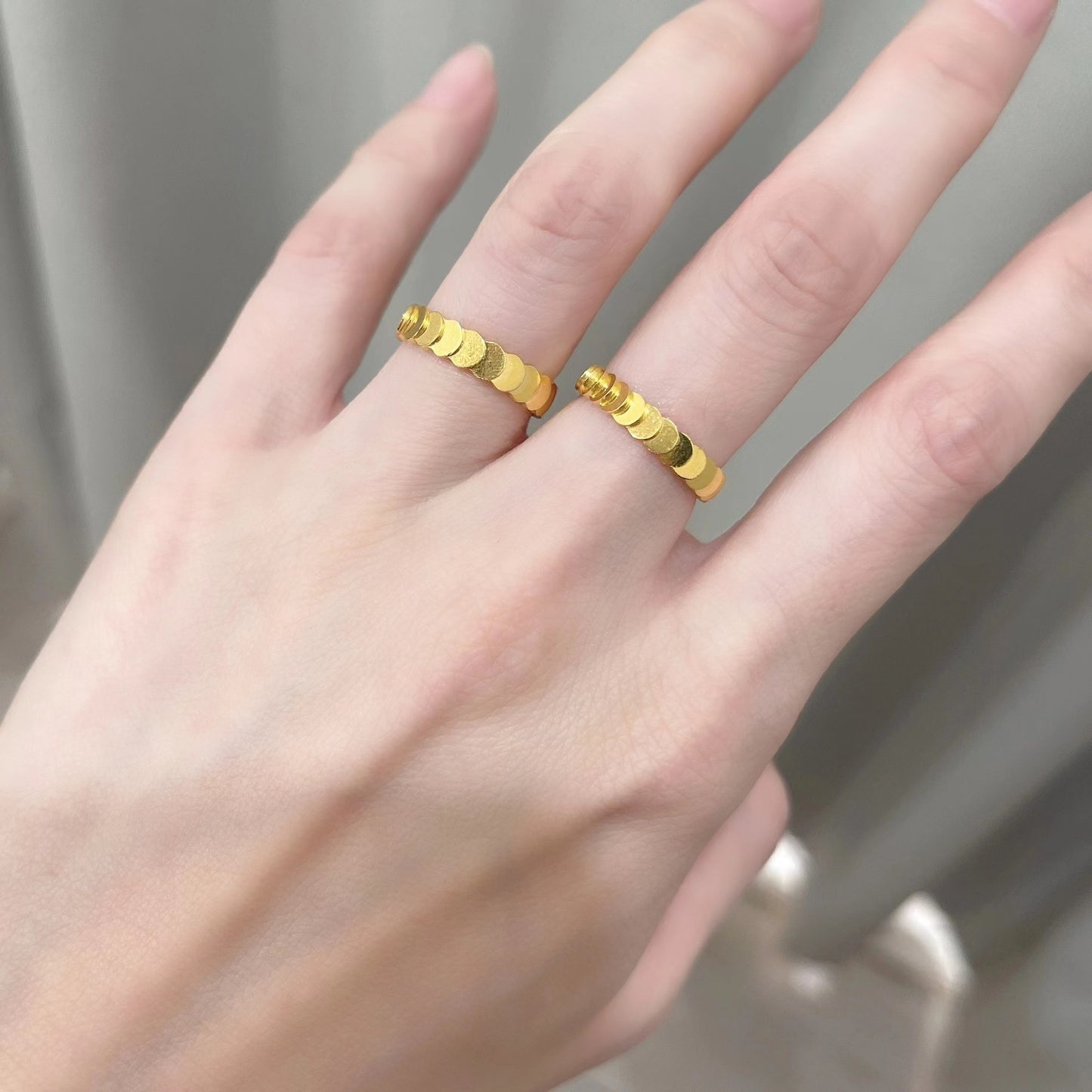 Scale Female Design High-grade Yellow Gold Rings