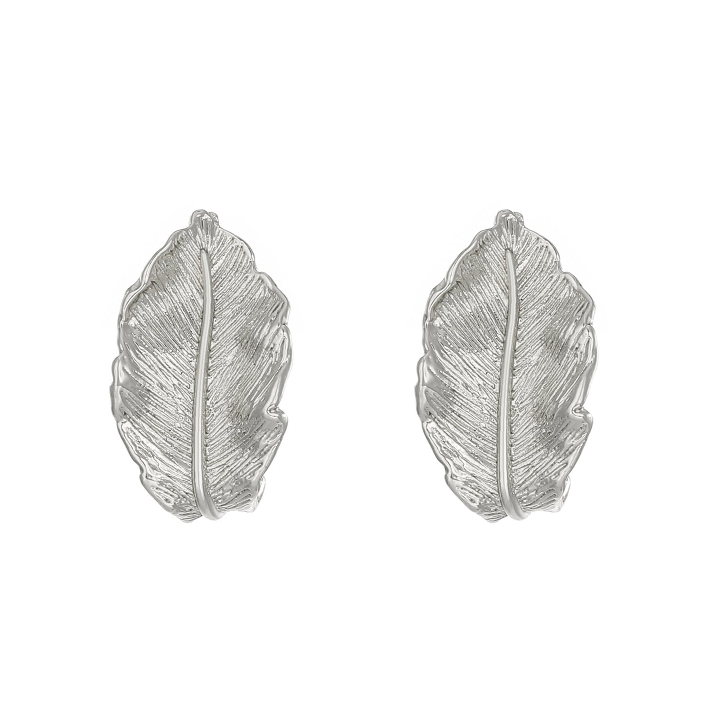 Boucles d'oreilles en forme de feuilles pour femmes, personnalité gracieuse, Texture tridimensionnelle