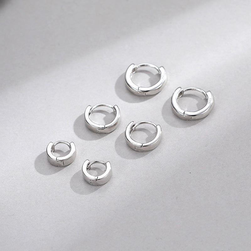 Women's & Men's Aperture Ear Clip Glossy Round Personality Simple Nude Fashion Rings