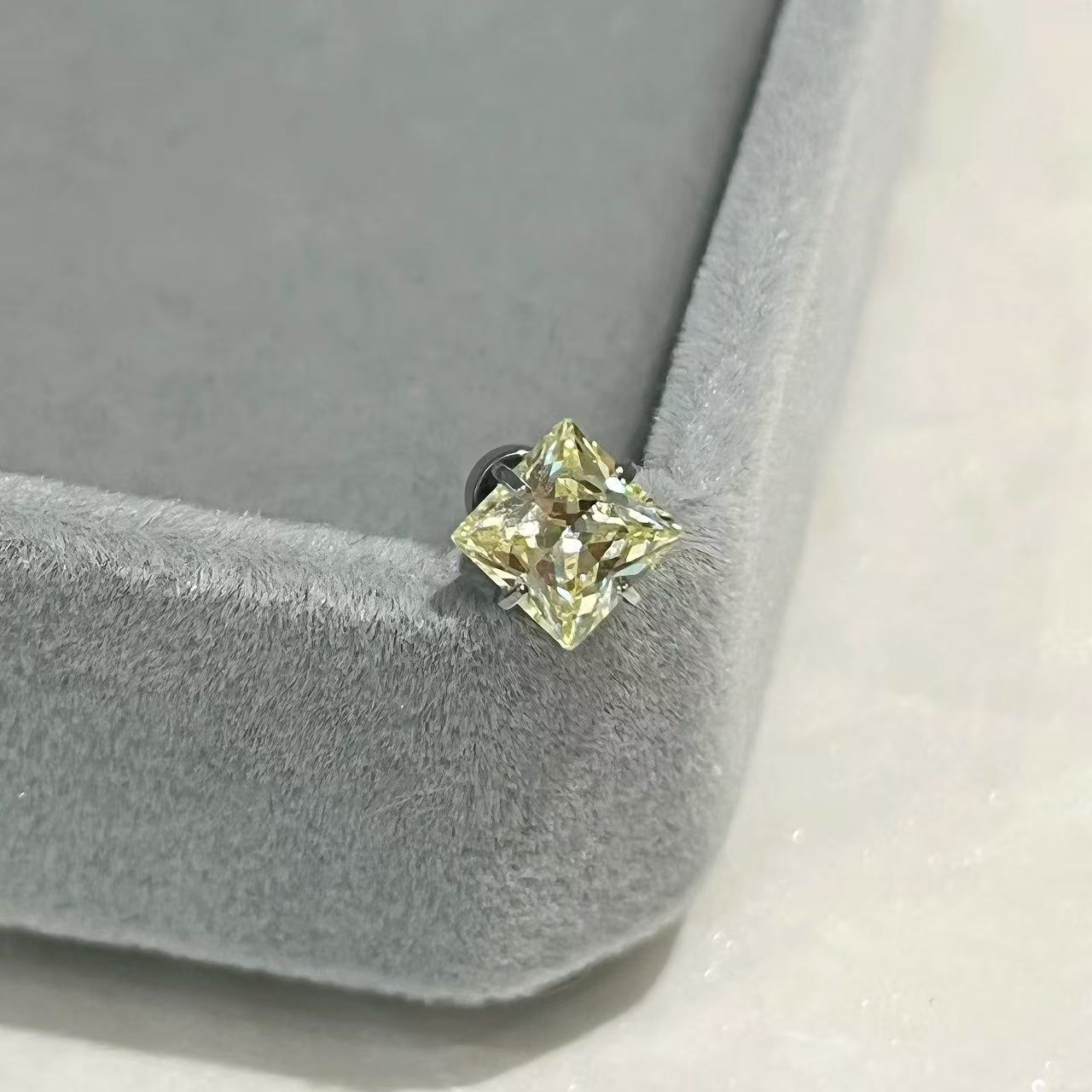Color Small Rock Candy Sweet Square Rings