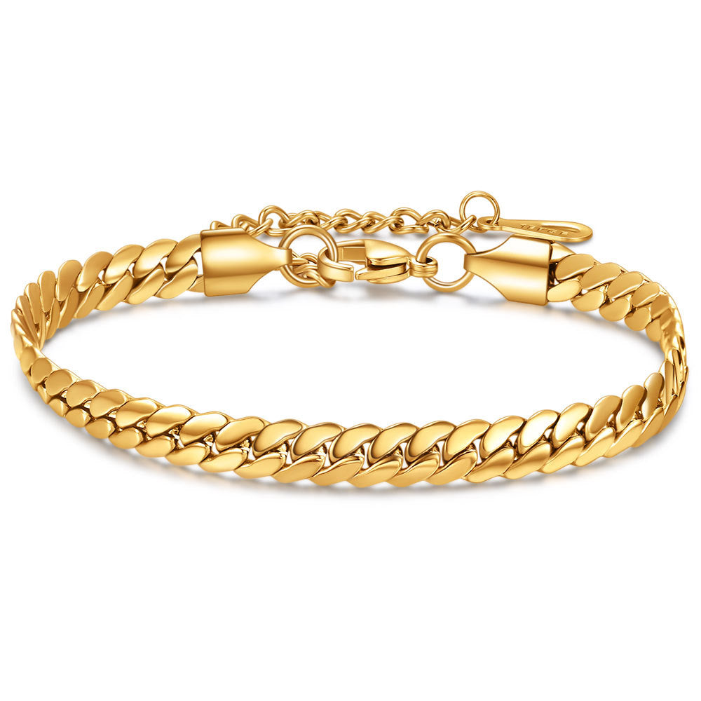 Fashionable Encrypted Cuban Link Chain Personalized Bracelets