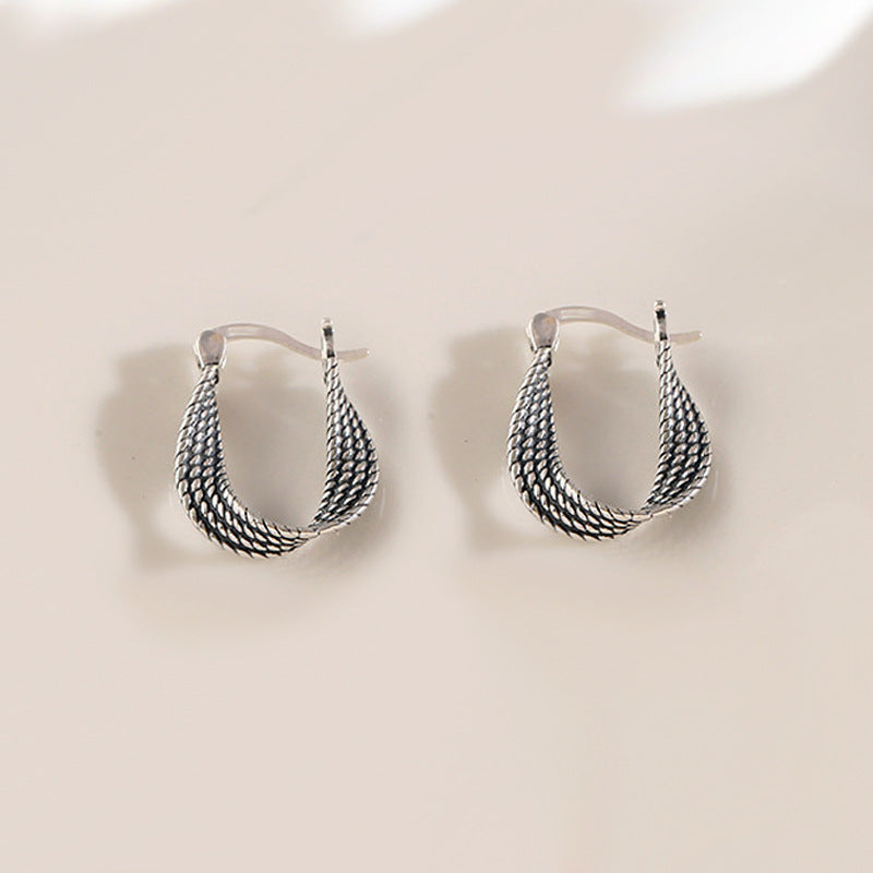 Retro Twist Clip Niche High-grade Temperament Personality Plated Rings