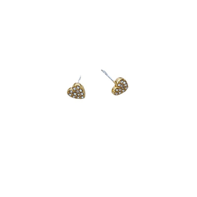 Women's Sweet Simple Dignified Rhinestone Inlaid Design Earrings