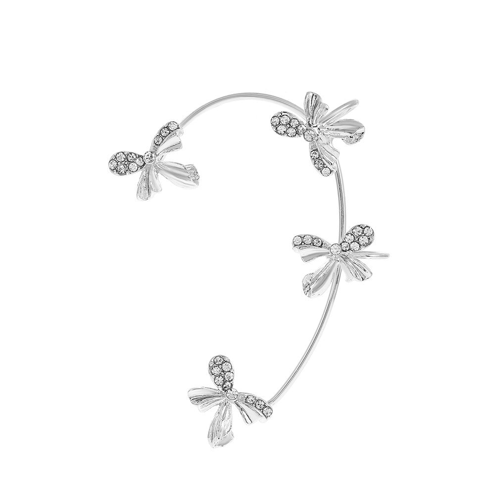Cold Style Alloy Irregular Butterfly Ear Female Niche Personality Stud Earrings