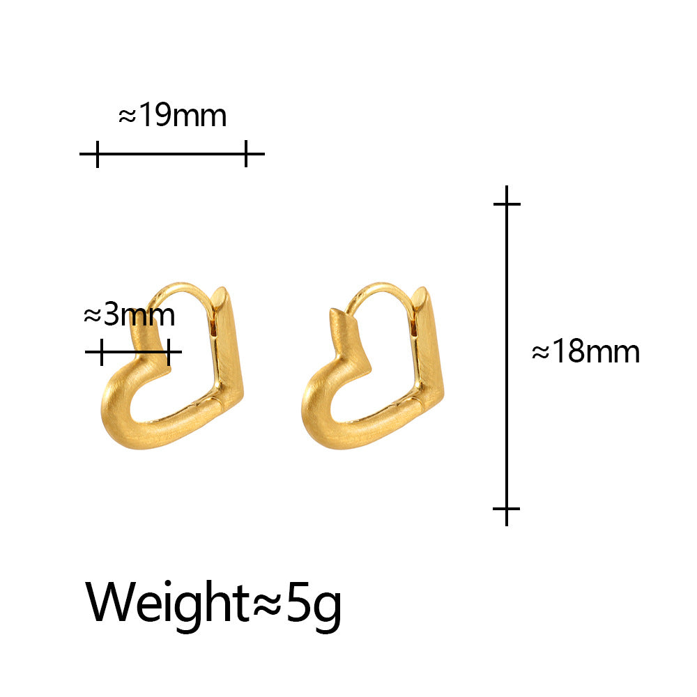 Simple Fashion Commuter Light Luxury High-grade Brushed Earrings