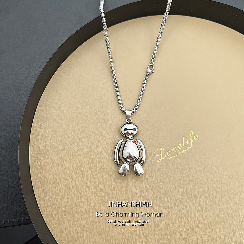 Women's & Men's & Titanium Steel Trendy Cute Cartoon Necklaces