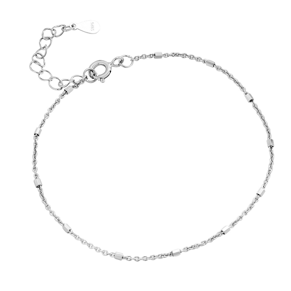 Damen-Armbänder mit einfacher Intervall-Diamant-Perlenkette und temperamentvoller Kette