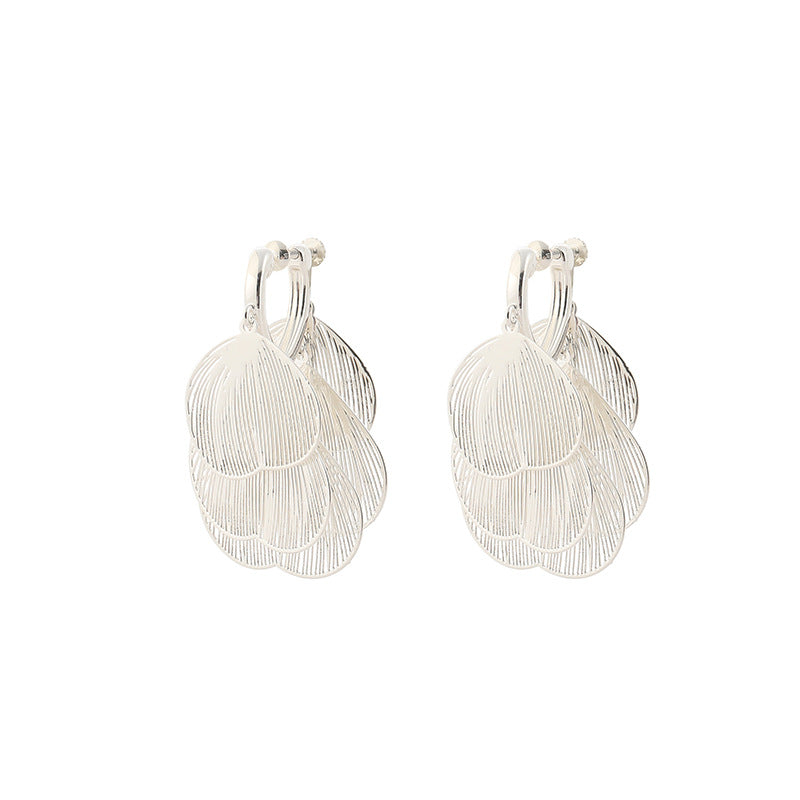 Sier Flexible Butterfly Wing Tassel Light Luxury Temperament Rings