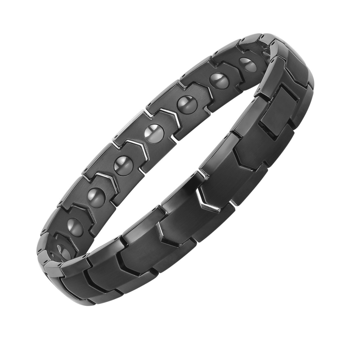 Men's Stainless Steel Magnetic Therapy Energy Ornament Bracelets