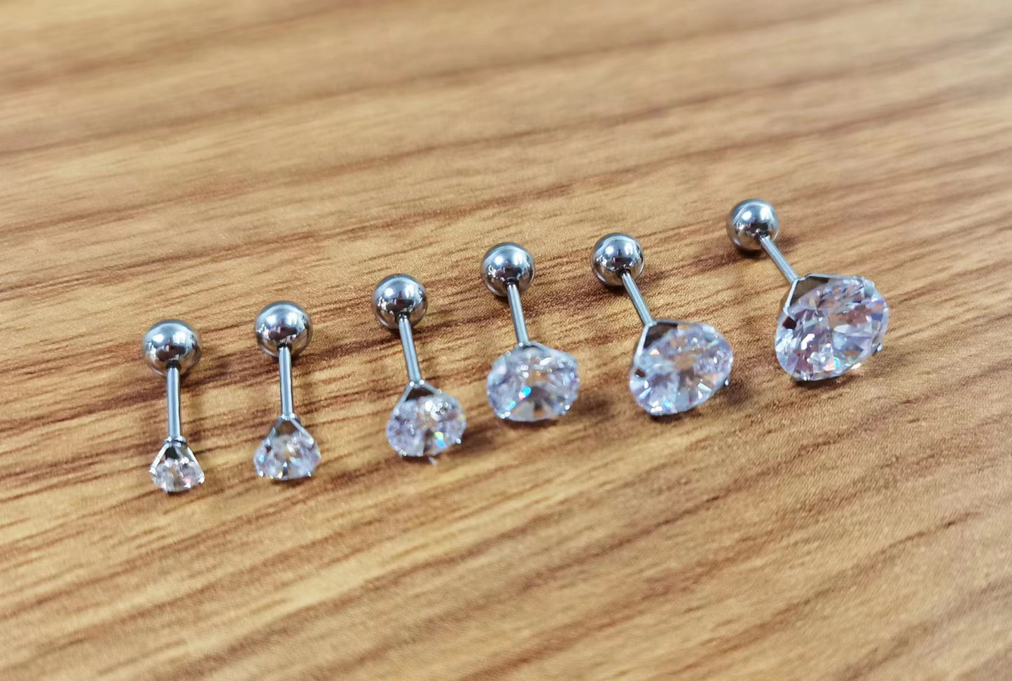 Titanium Steel Fashion Zircon Ear Bone Rings