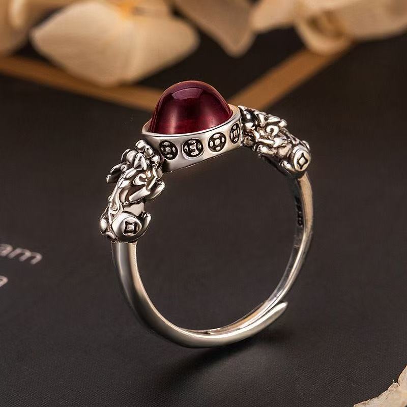 Women's Copper Coin Retro Antique Finish National Fashion Ethnic Style Literary Rings