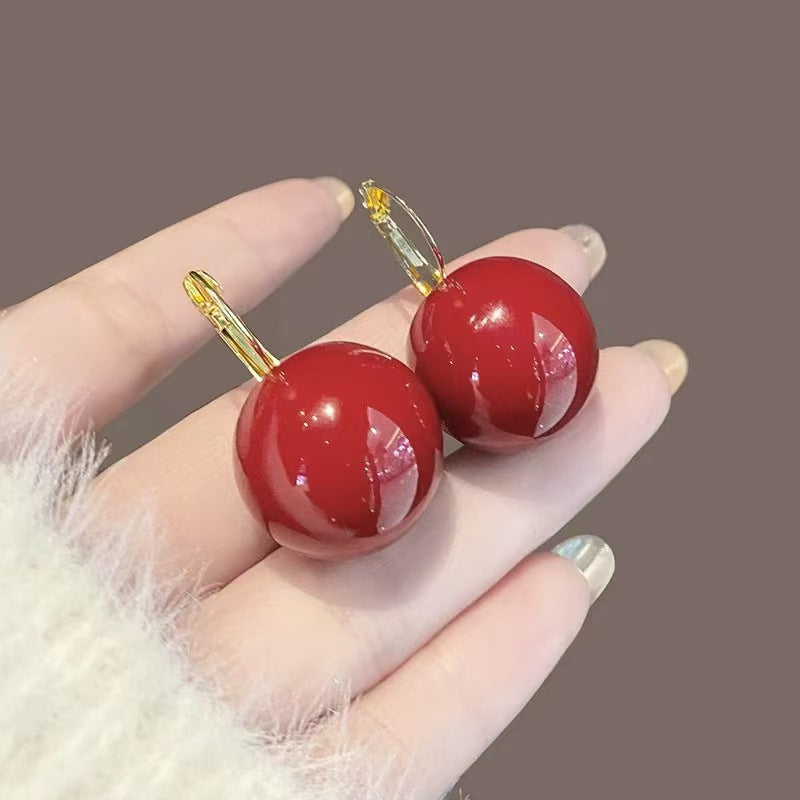 Pearl Female Button Niche High Sense Stud Earrings
