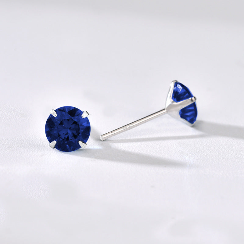 Fashion Zircon Twee Birthday Sier Sterling Earrings