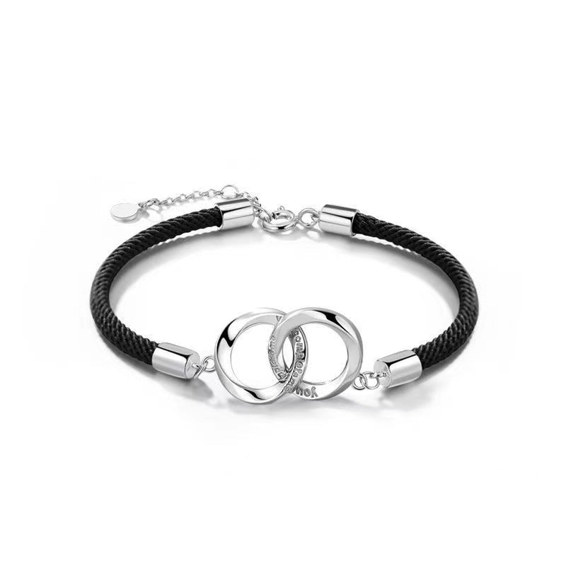 Couple pour femmes et hommes et Mobius et une paire de bracelets doubles de luxe légers pour minorités