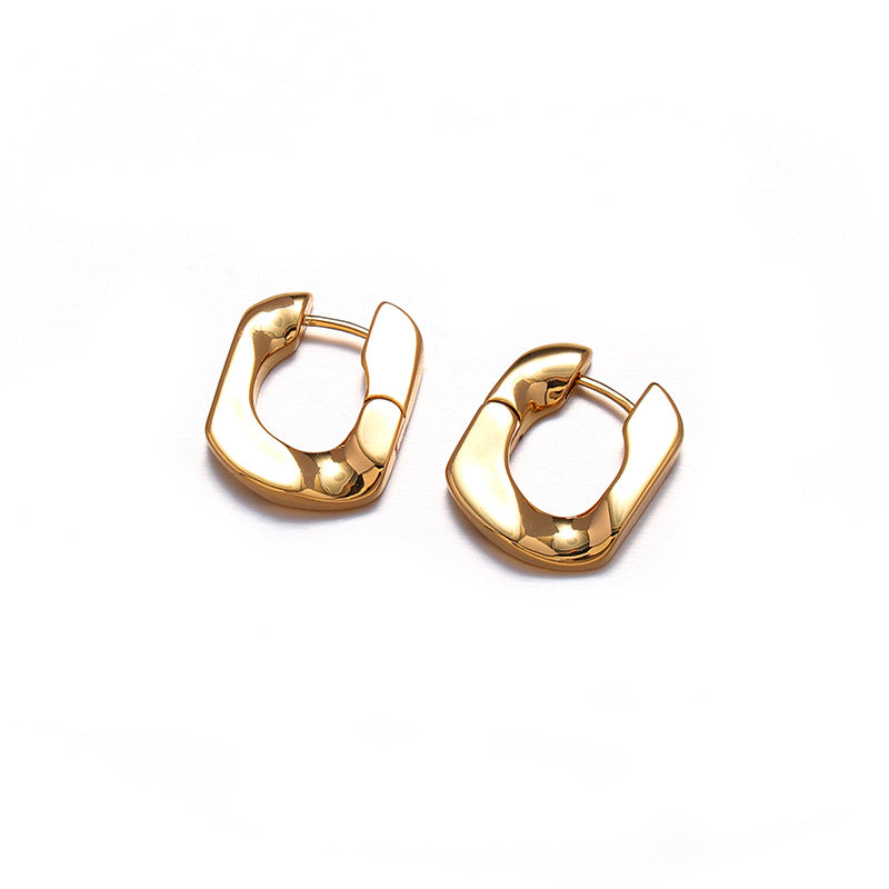Women's Brass Gold Plated Basic Style Commute Minimalist Ear Buckle