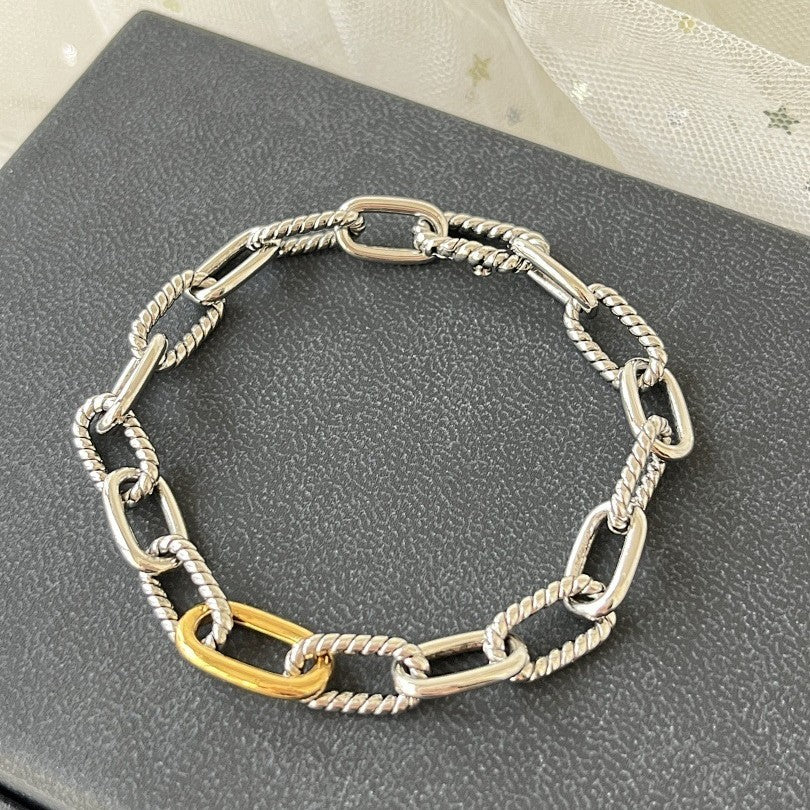 Durable Color Matching Chain Popular Twisted Bracelet