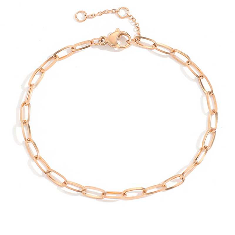 Women's Stainless Steel Brace Lace Gold-plated Chain Bracelets