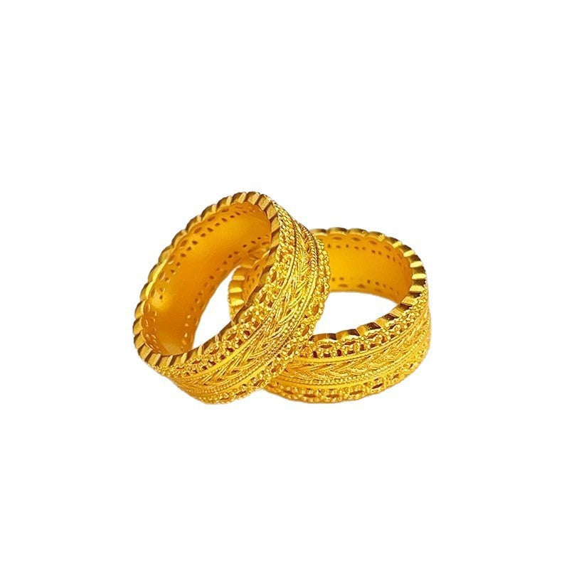 Wrap All-round Filigree Hollow Out Wheat Index Finger Gifts For Ring