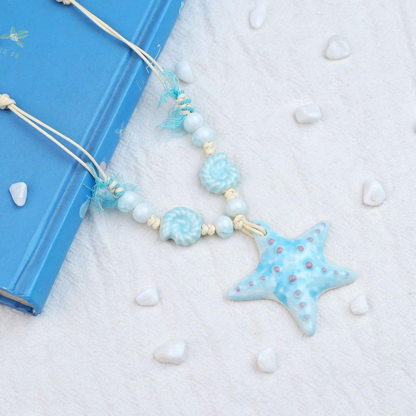 Peace Fu National Fashion Vintage Ceramic Female Longevity Necklaces