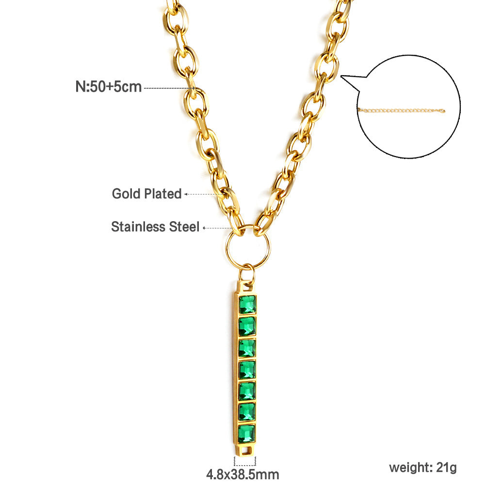 French Entry Lux Elegant Clavicle Chain Necklace