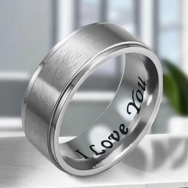 Men's Titanium Steel Trendy Stainless Niche High-grade Ring