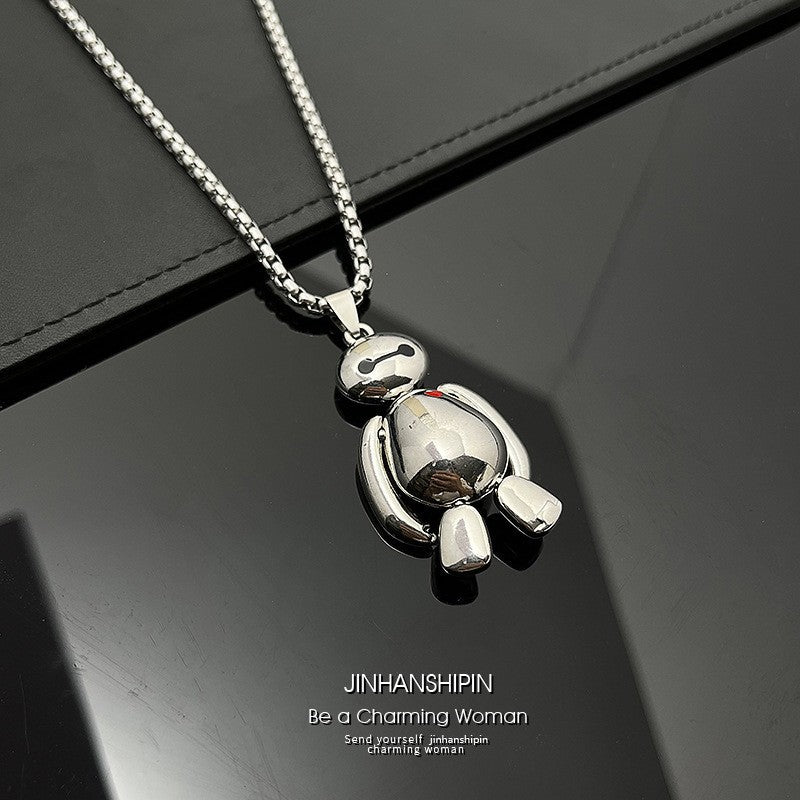 Women's & Men's & Titanium Steel Trendy Cute Cartoon Necklaces