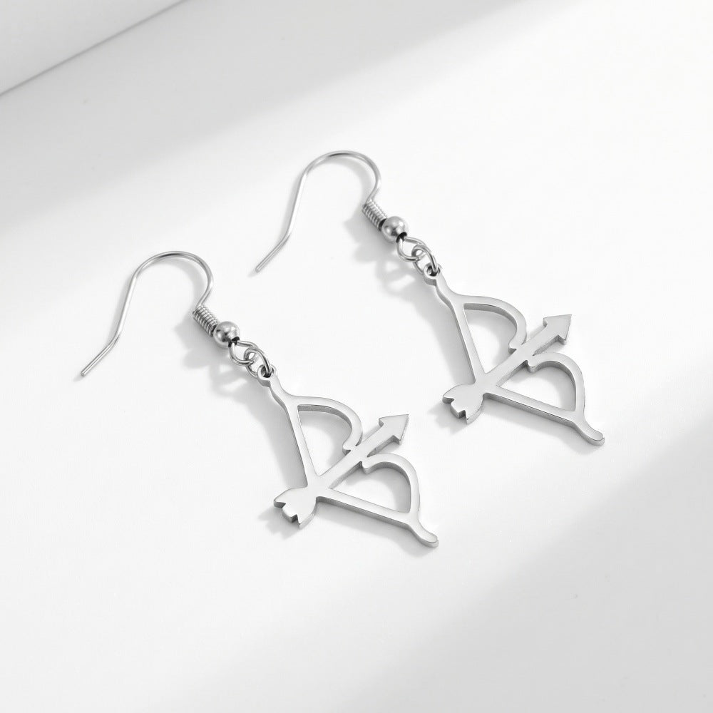 Simple Personality Love Cupid Bow Arrow Jewelry Set
