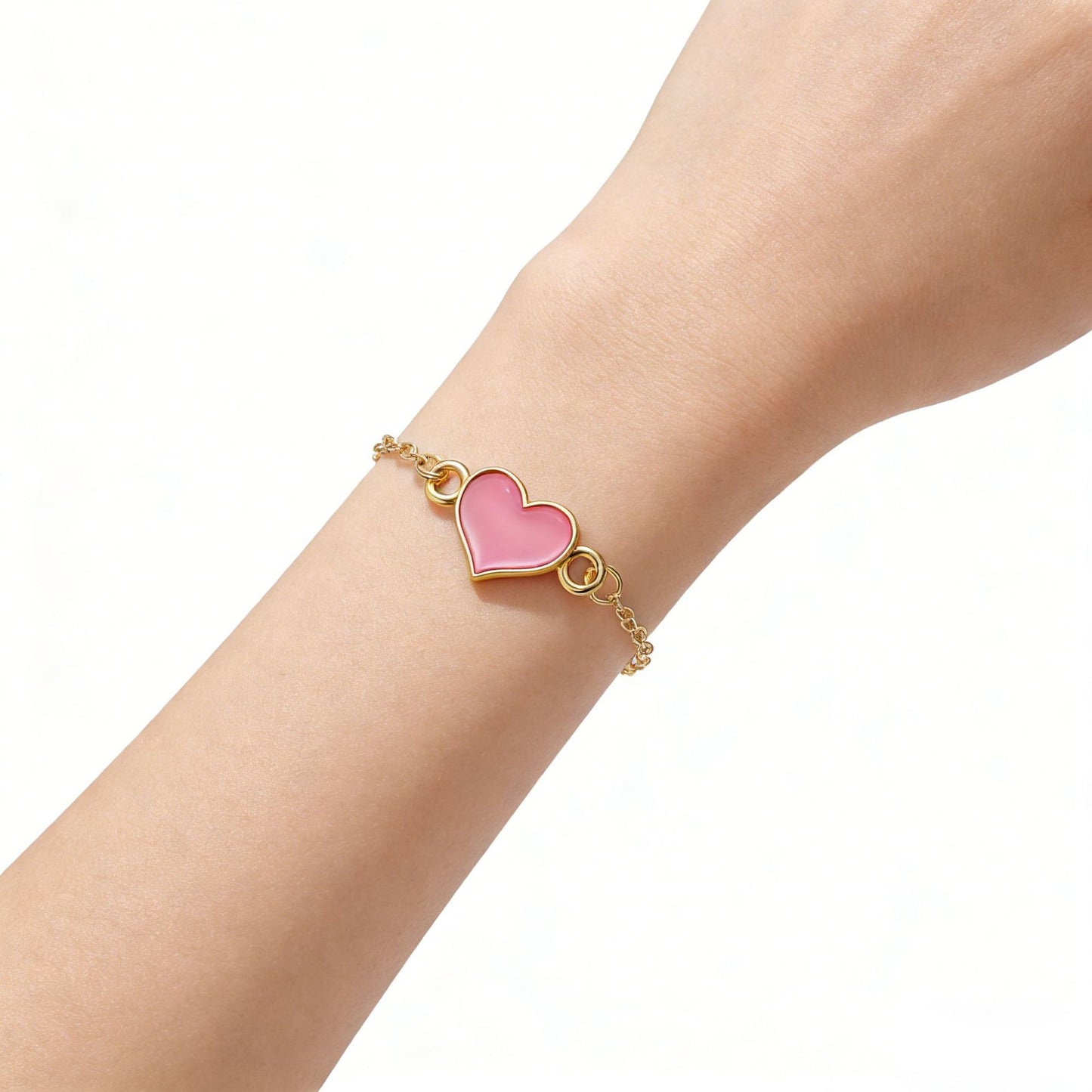Party Simple Heart Fresh Sweet Paint Peach Bracelets