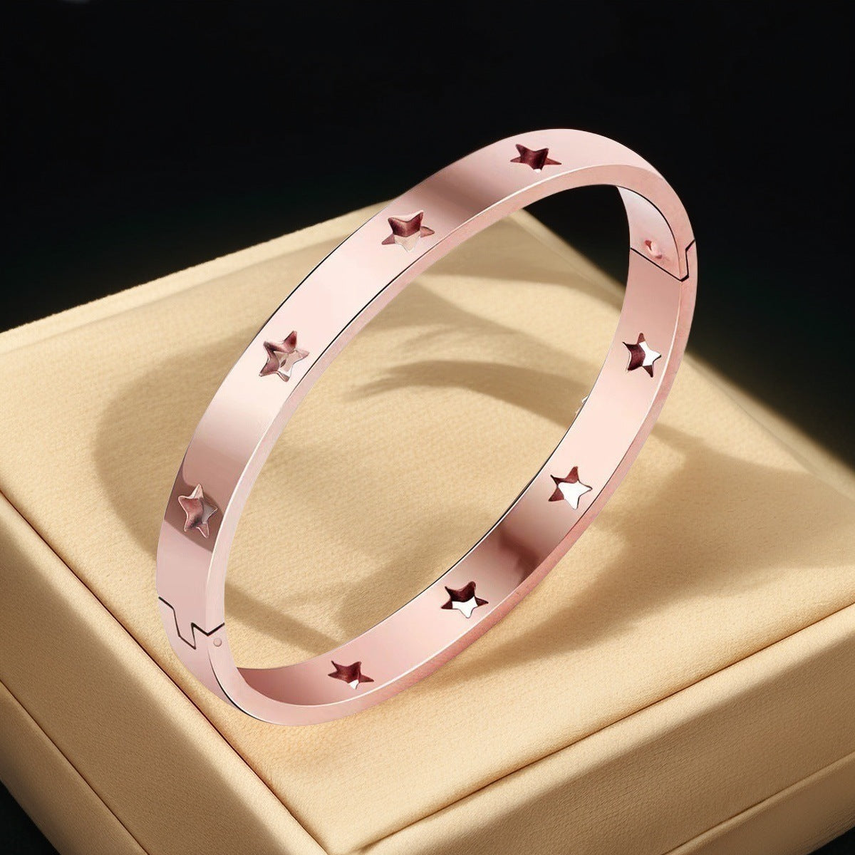 Steel Special Interest Light Luxury Bath Stainless Five-pointed Bracelet