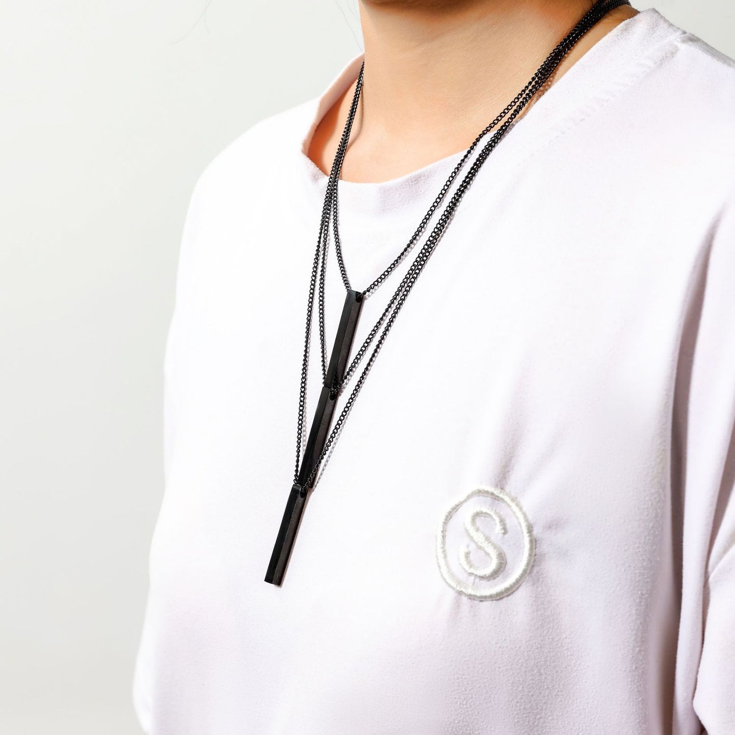 Simple Titanium Steel Cold Style Temperament Wild Hip Hop Geometric Necklace