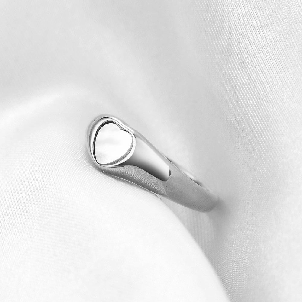 Simplicity Minimalism Shell Love Gold Stainless Rings
