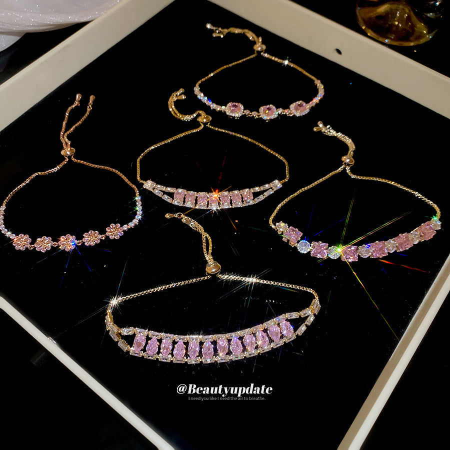 Round Pull-out Retro Minority Elegant Light Luxury Bracelets