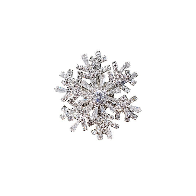 Women's Layer Snowflake Full Diamond High Profile Rings