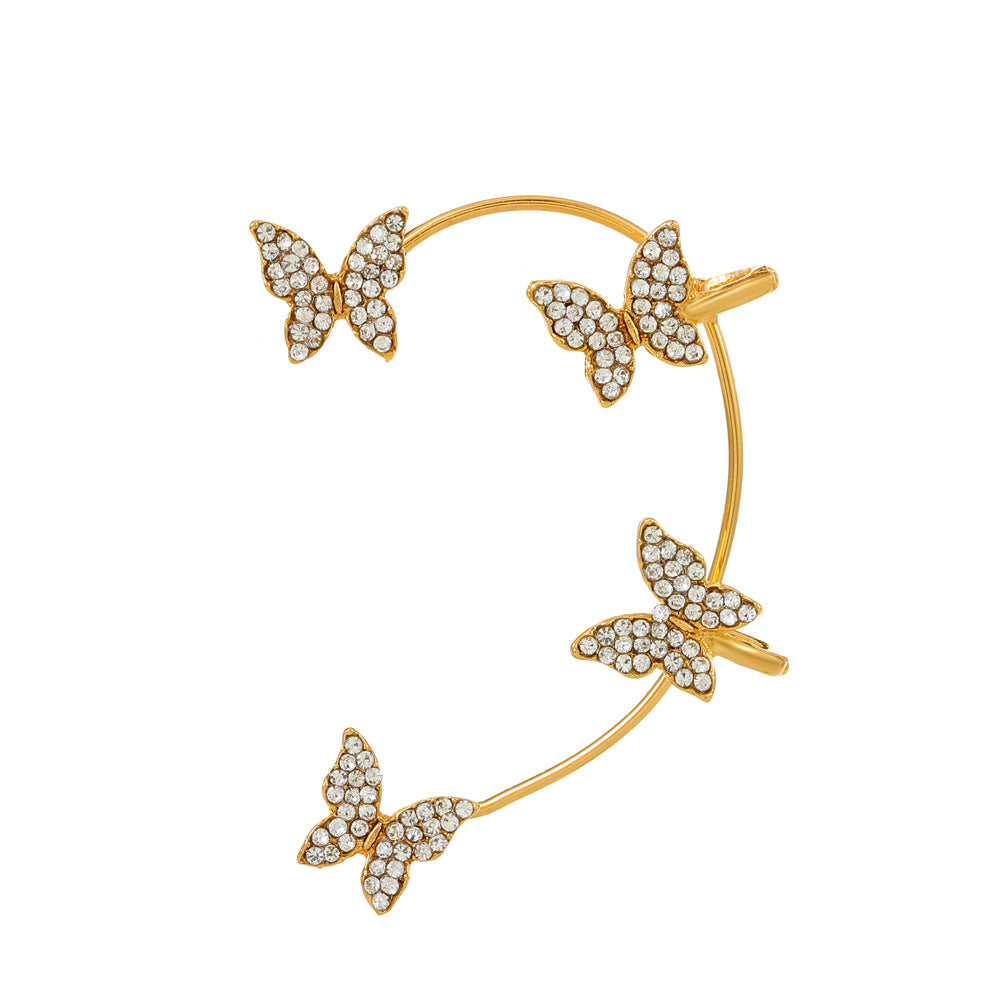 Women's Fairy Mori Style Diamond Butterfly Fashion Ear Clip