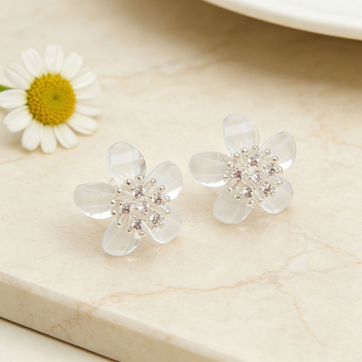 Cherry Blossom Flower Mori Gentle Unique Earrings
